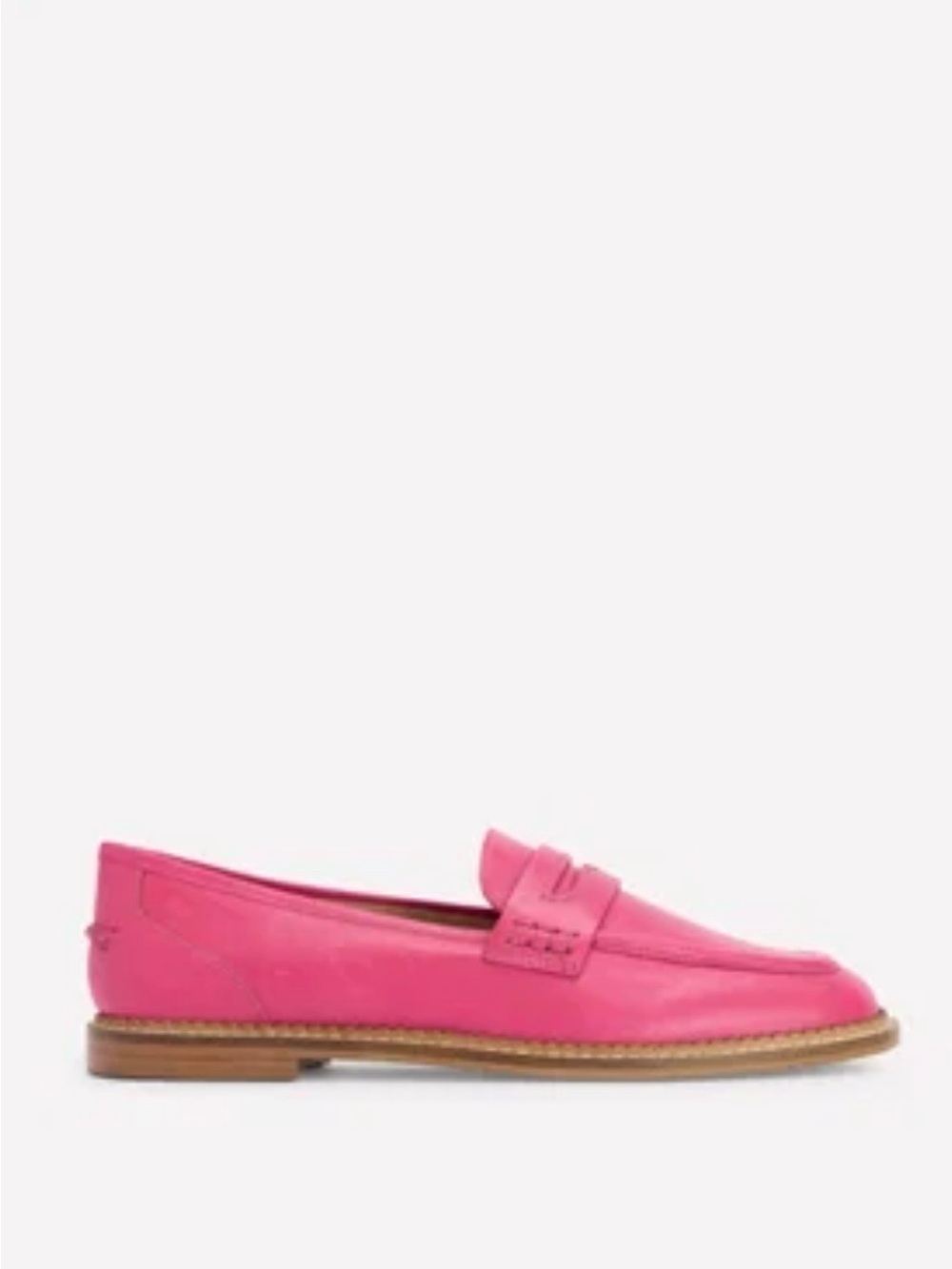 Boden Nya Pink Leather Penny Loafers, Size 39, Worn once